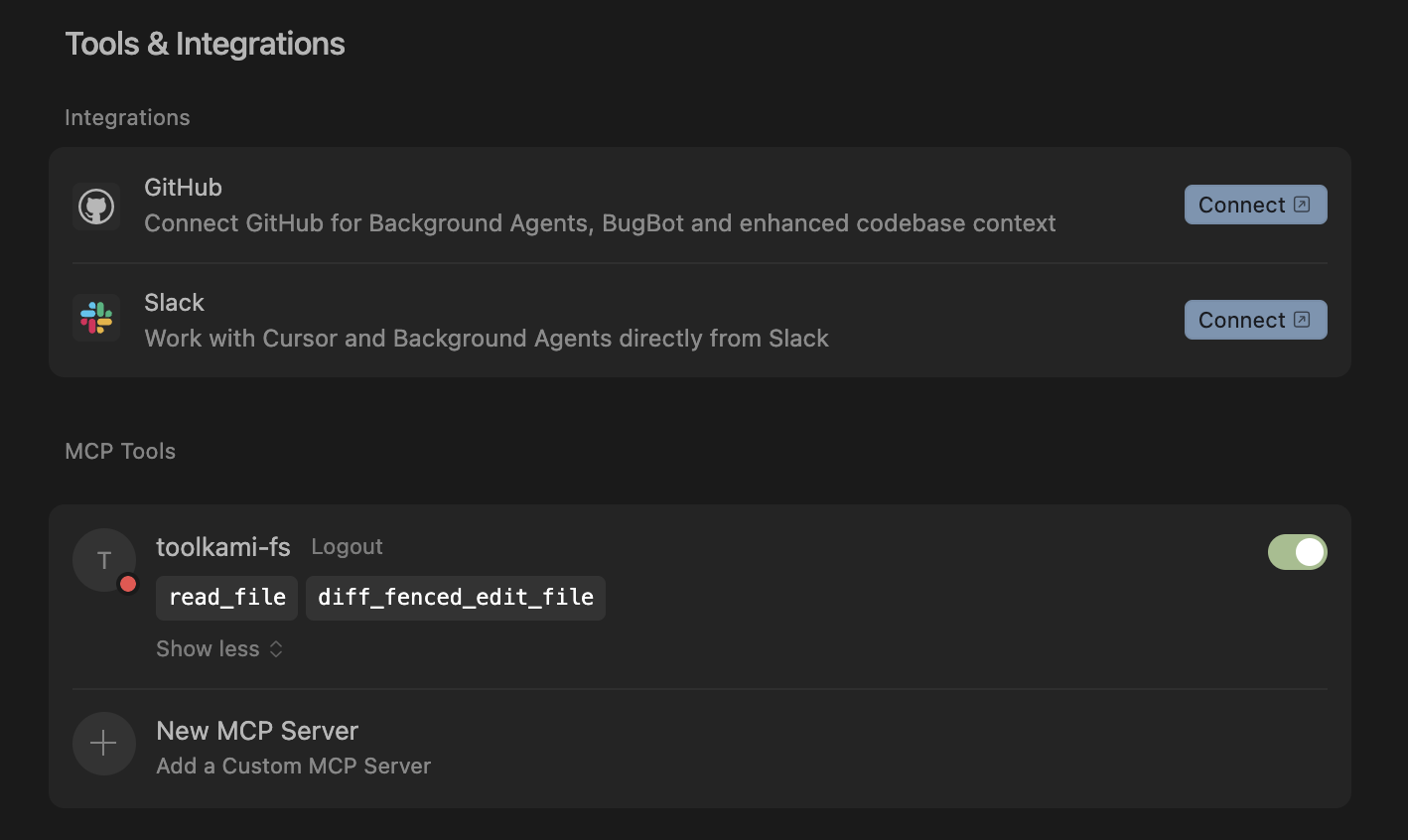 Cursor Tools & Integrations